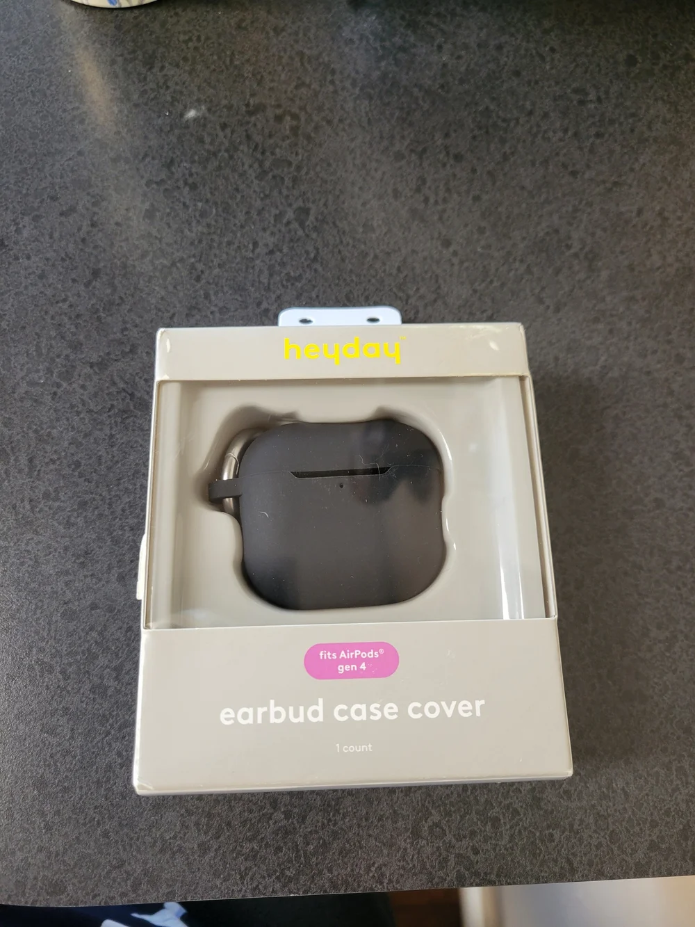 Heyday Airpods Earbud Case Soft Cover For Airpods Gen 4 W/ Clip Black New